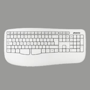 Phoenix k201 teclado ergonómico inalámbrico 2.4ghz blanco