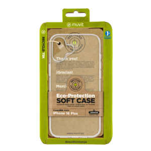 Funda muvit recycletek para apple iphone 16 plus transparente