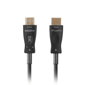 Cable hdmi aoc lanberg v2.1 m - m optico activo 8k 60hz 50m negro