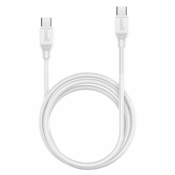 Cable USB Compatible COOL Universal TIPO-C a TIPO-C (1 metro) Blanco 3 Amp - Imagen 3