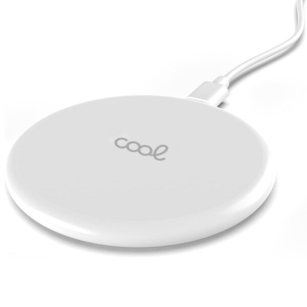 Dock Base Cargador Smartphones Inalámbrico Qi Universal COOL Blanco - Imagen 3