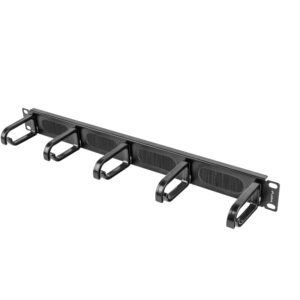 Organizador de cables lanberg 5 anillos 19 pulgadas 1u tipo b negro