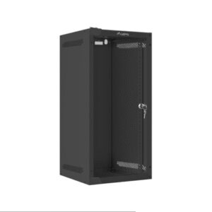 Armario lanberg mural rack 10 pulgadas 12u - 280x310 flat pack negro puerta cristal