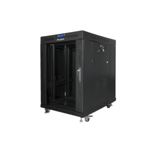 Armario lanberg rack 19 pulgadas 15u 800x1000 lcd puerta cristal flat pack negro