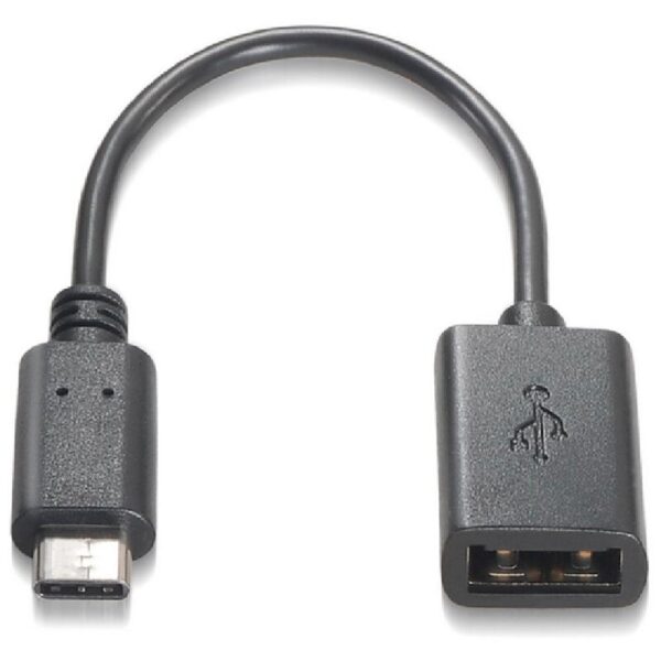 Cable usb tipo c a usb 2.0 nanocable 0.15m -  macho - hembra -  negro