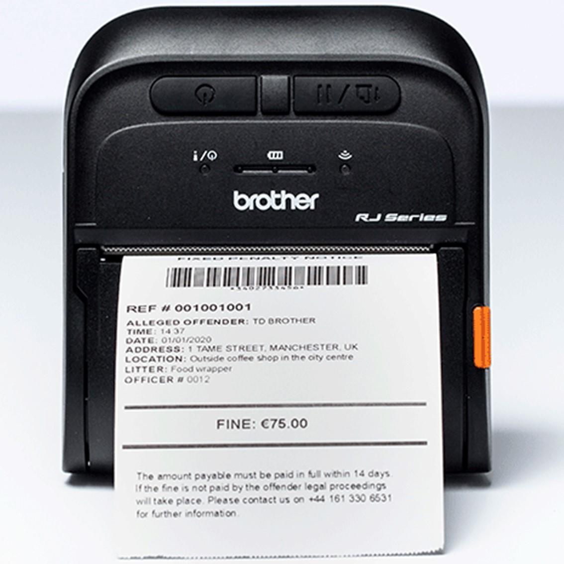 Impresora de tickets portatil brother rj3035b 16mb flash ram - 32mb ram - micro usb 2.0 - bluetooth