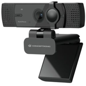 Webcam 4k conceptronic amdis08b 15.9mp -  4k ultra hd - usb - 2.26mm - angulo vision 120º - enfoque automatico - doble microfono integrado