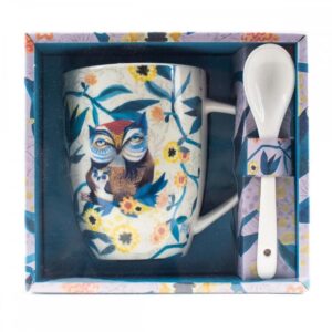 Taza con cuchara enesco buhos