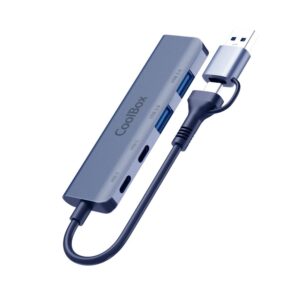 Hub coolbox aluminio usb - c - a -  2xusb - c + 2xusb - a 3.2 gen1