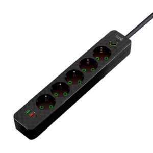Cargador Universal Multipuerto COOL (Regleta 7 Puertos) Negro