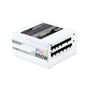 Fuente de alimentacion unykach atilius white gaming atx 650w