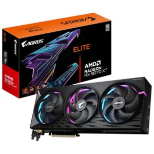 Tarjeta grafica gigabyte radeon rx 9070 xt aorus e 16gb gddr6 -  2x dp -  2x hdmi pci express 5.0