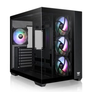 Caja ordenador gaming thermaltake view 380 cx1 atx argb cristal templado negro
