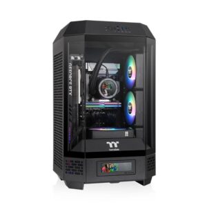 Caja ordenador gaming thermaltake tower 250 mini - itx cristal templado negra