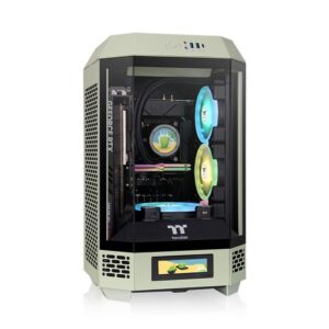 Caja ordenador gaming thermaltake tower 250 mini - itx cristal templado verde