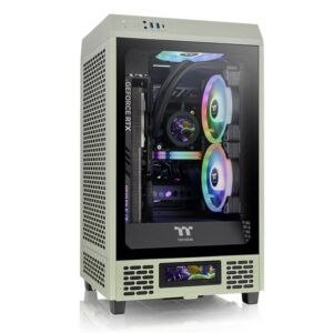 Caja ordenador gaming thermaltake the tower 200 mini - itx cristal templado verde