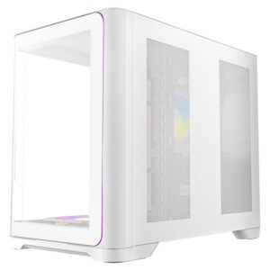 Caja ordenador gaming antec c5 curve argb atx cristal templado blanca