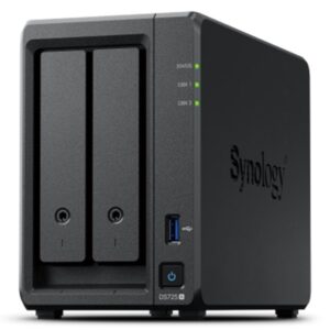 Servidor nas synology disk station ds725+ 4gb 2 bahias gigabit ethernet