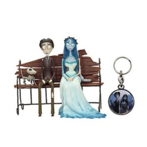 Set figuras + regalo llavero metalico la novia cadaver