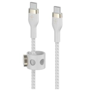 Cable usb tipo c belkin 3m -  macho - macho -  blanco -  trenzado