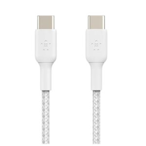 Cable usb tipo c belkin 2m -  macho - macho -  blanco -  trenzado