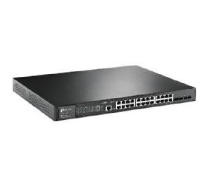 Switch 28 puertos 10 - 100 - 1000 (24p poe + 4sfp) l2 tp - link