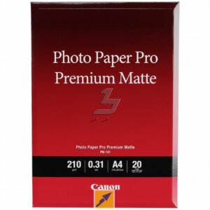 Papel fotografico canon 8657b005 pro premium pm - 101 -  210 x 297 mm -  20 hojas a4