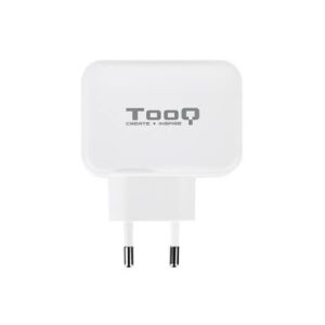 Cargador de pared doble tooq usb tipo c 3a -  usb tipo a 2.4a - 27w -  blanco