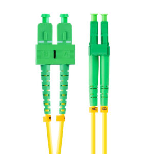 Latiguillo fibra optica sc - apc a lc - apc lanberg 2m mono duplex g657a1 lszh amarillo