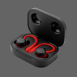 Auriculares deportivos phoenix spartan bluetooth 5.3 manos libres accesorios intercambiables detalles en rojo