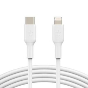 Cable lightning a usb tipo c belkin 1m -  macho - macho -  blanco