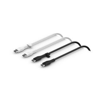 Cable usb tipo c belkin 1m -  macho - macho -  pack 2 blanco - negro