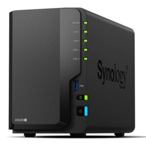 Servidor nas synology disk station ds225+ 2gb gigabit ethernet
