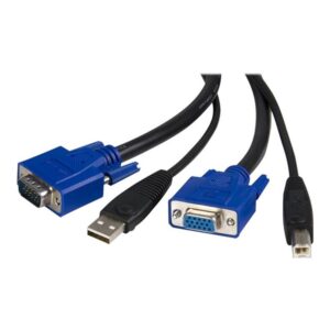 Cable kvm 2 en 1 startech 1.8m