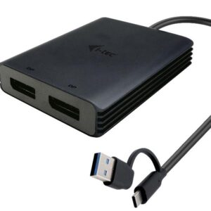 Adaptador usb tipo a - usb tipo c a displayport i - tec macho - hembra -  negro