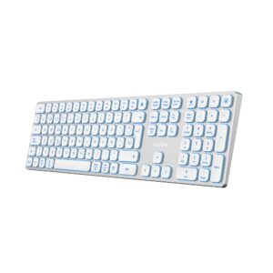 Teclado inalambrico retroiluminado coolbox moonlight key b431 plata blanco