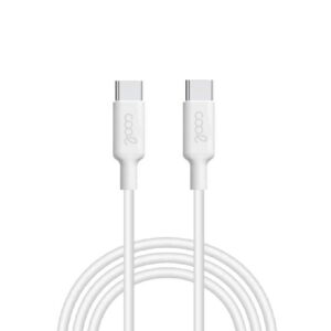 Cable USB Compatible COOL Universal TIPO-C a TIPO-C (1.2 metros) Blanco 3 Amp