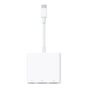 Adaptador usb tipo c a hdmi - usb tipo a - usb tipo c apple macho - hembra -  blanco