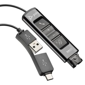 Adaptador qd a usb tipo a - usb tipo c poly da75 15cm -  negro