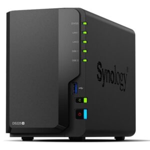 Servidor nas synology disk station ds225+ 2gb gigabit ethernet