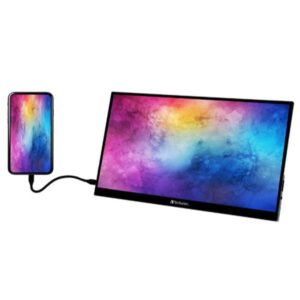 Monitor led portatil 14 pulgadas verbatim ips -  fhd -  hdmi -  usb tipo c -  60hz -  6ms