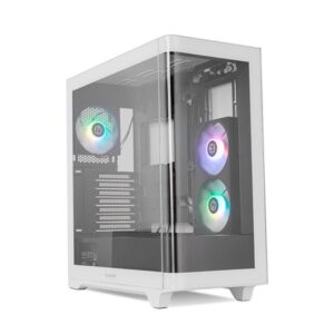 Caja ordenador gaming nox hummer ether atx argb cristal templado negro - blanco