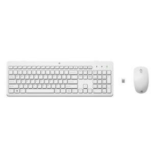 Teclado + raton hp 230 wireless inalambrico -  blanco