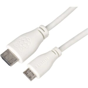 Cable oficial raspberry micro hdmi a hdmi 1m color blanco