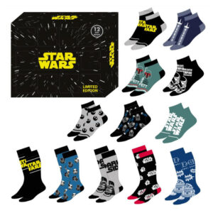 Caja regalo 12 pares calcetines star wars talla 40 - 46