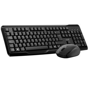 Teclado Office Inalámbrico PC Kit + Ratón COOL Enter Negro (Español)