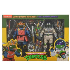 Space adventure donatello & samurai adventure michelangelo pack 2 scale action fig. 18 cm