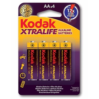 Blister kodak xtralife 4 pilas alcalina aa lr6