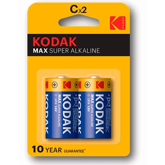 Blister pilas kodak alcalina max c lr14 1.5v -   blister 2 pilas