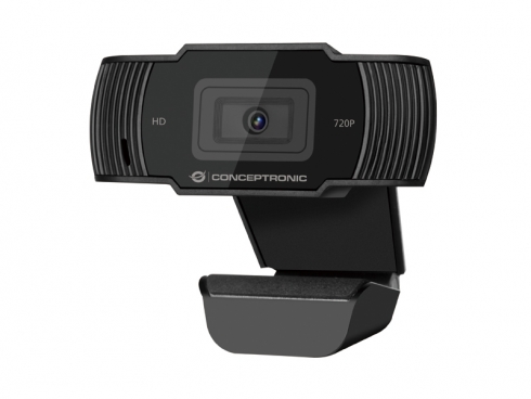 Webcam hd conceptronic amdis03b - 720p ( 1080p interpolado) - usb 2.0 - 30 fps - angulo vision 68º - microfono integrado